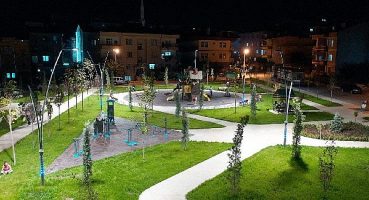 Yapımı tamamlanan yeni bir park daha hizmete açıldı