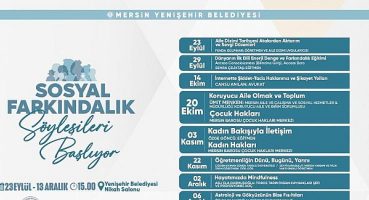 Yenişehir Belediyesi “Sosyal Farkındalık Söyleşileri” başlıyor