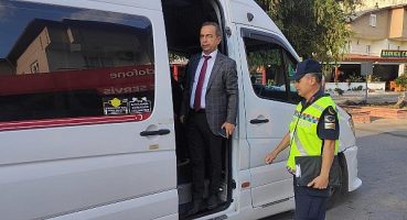 Kemer Belediyesi ve Jandarmadan Okul Servislerine Ortak Denetim