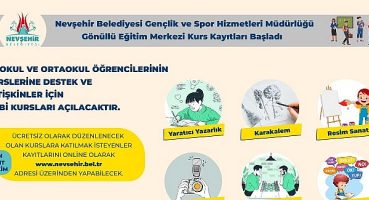Nevşehir Belediyesi Gönüllü Eğitim Merkezi’nde Kurslar Başlıyor