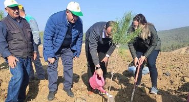 Kınık’ta Fidanlar Toprakla Buluştu