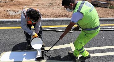 Muğla Büyükşehir’den 8 bin km yol çizgi çalışması