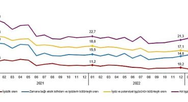 Mevsim etkisinden arındırılmış işsizlik oranı %9,7 seviyesinde gerçekleşti