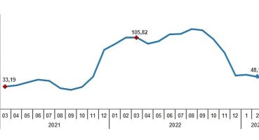 TÜİK: Yurt Dışı Üretici Fiyat Endeksi (YD-ÜFE) yıllık %40,35, aylık %1,65 arttı