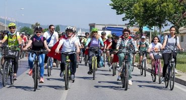 Gaziemirliler sağlık için pedal çevirdi