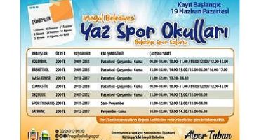 Yaz Spor Okulları Kayıtları Başlıyor
