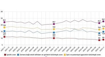 Mevsim etkisinden arındırılmış işsizlik oranı yüzde 9,0 seviyesinde gerçekleşti