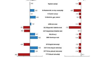 Sanayi üretimi yıllık yüzde 0,2 arttı