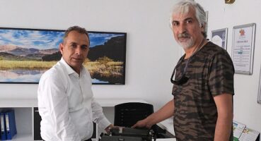 1950 model daktiloyu Kültür Evi’ne bağışladı