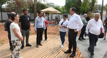 Başkan Abdullah Özyiğit Güven Park’taki yenileme çalışmalarını inceledi