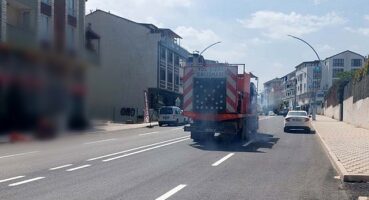 Körfez Mevlana Caddesi’nde yol çizgileri de tamam