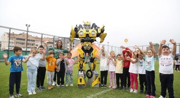 Miniklerin renkli spor şenliği