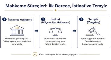 Mahkeme Süreçleri: İlk Derece, İstinaf ve Temyiz